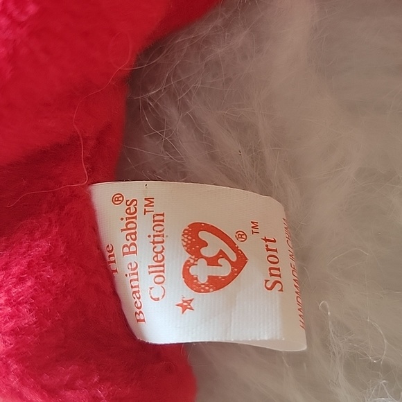 TY BEANIE BABY Red Bull "Snort" Collectible Plush - Picture 3 of 6